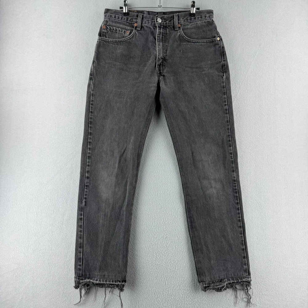 Vintage Levis Jeans Mens 32x32 (Fits 31x28) Black 505 Straight 90s‎ 1999